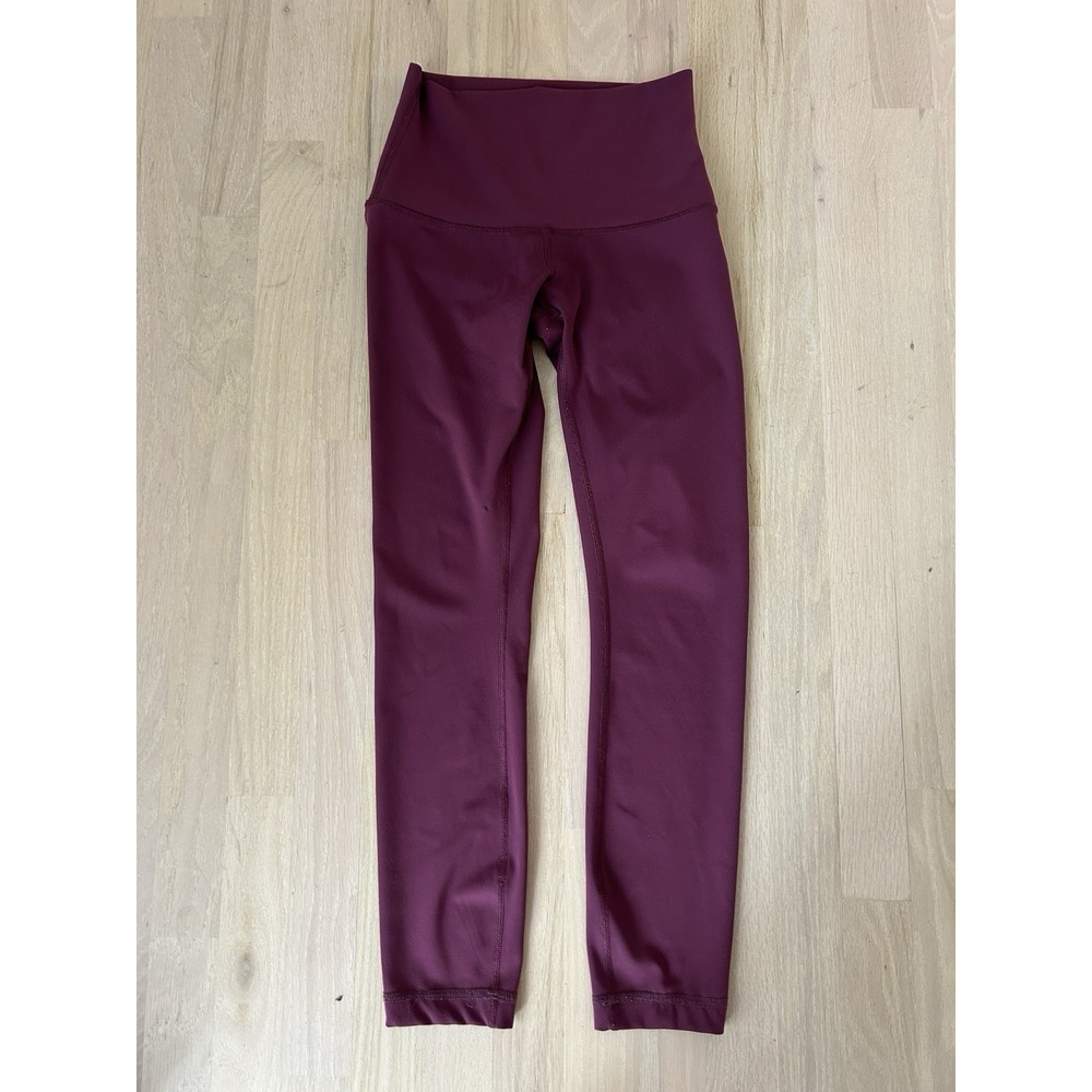 LULULEMON Red Maroon Align Nylon Blend Leggings Size 4 Small